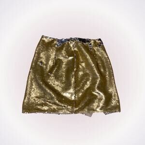 Tobi Gold and Silver Sequin Mini Skirt | Sz S, NWT